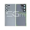 Rückabdeckung Graphit + Kameraglas S23 Ultra Ohne Logo | 5G-M