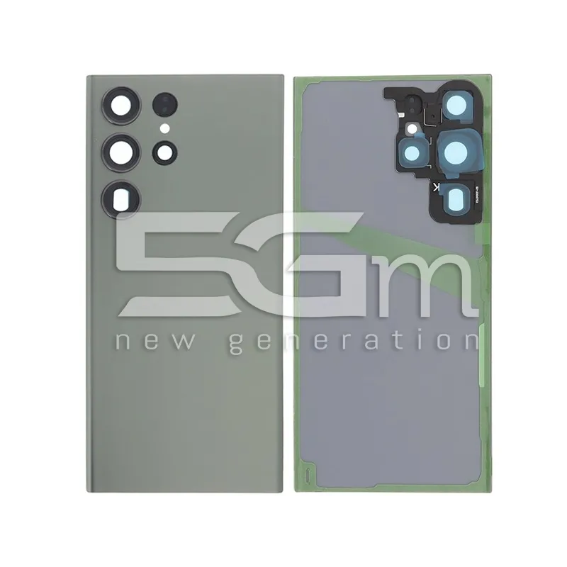Retro Cover Green + Vetrino Camera Samsung SM-S918 S23 Ultra No Logo | Store Online 5G-M