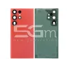 Retro Cover Red + Vetrino Camera Samsung SM-S918 S23 Ultra No Logo | Store Online 5G-M