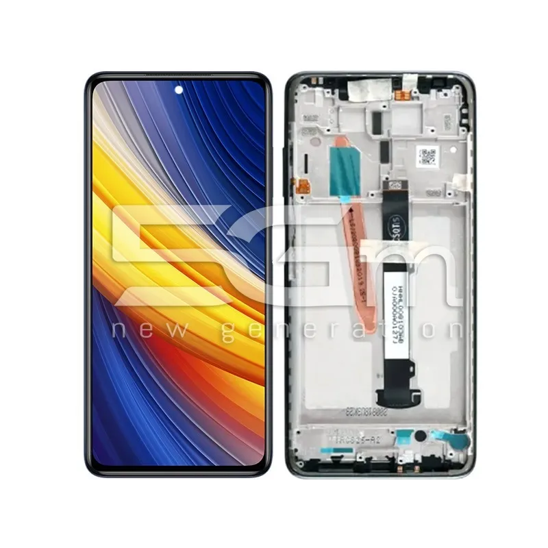 Xiaomi Poco X3 Érintőkijelző + Keret Kopott Fekete - 5G-M