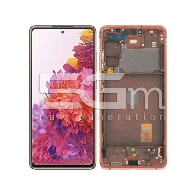 Display Touch + Frame Orange Samsung SM-G780 - G781 (F/B)  S20 FE Ori | Loja Online 5G-M
