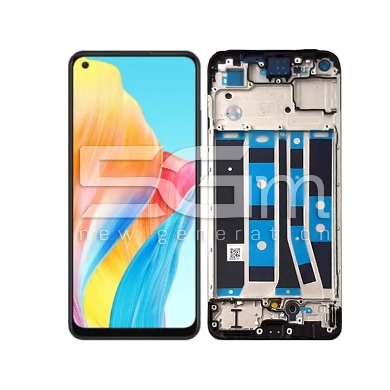 Écran Tactile + Châssis Noir OPPO A78 4G (Pulled) | 5G-M
