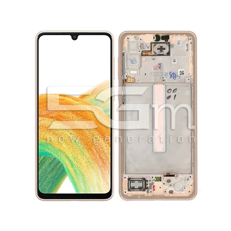 Display Touch + Frame Gold Peach Samsung A336 A33 5G Ori | Store Online 5G-M