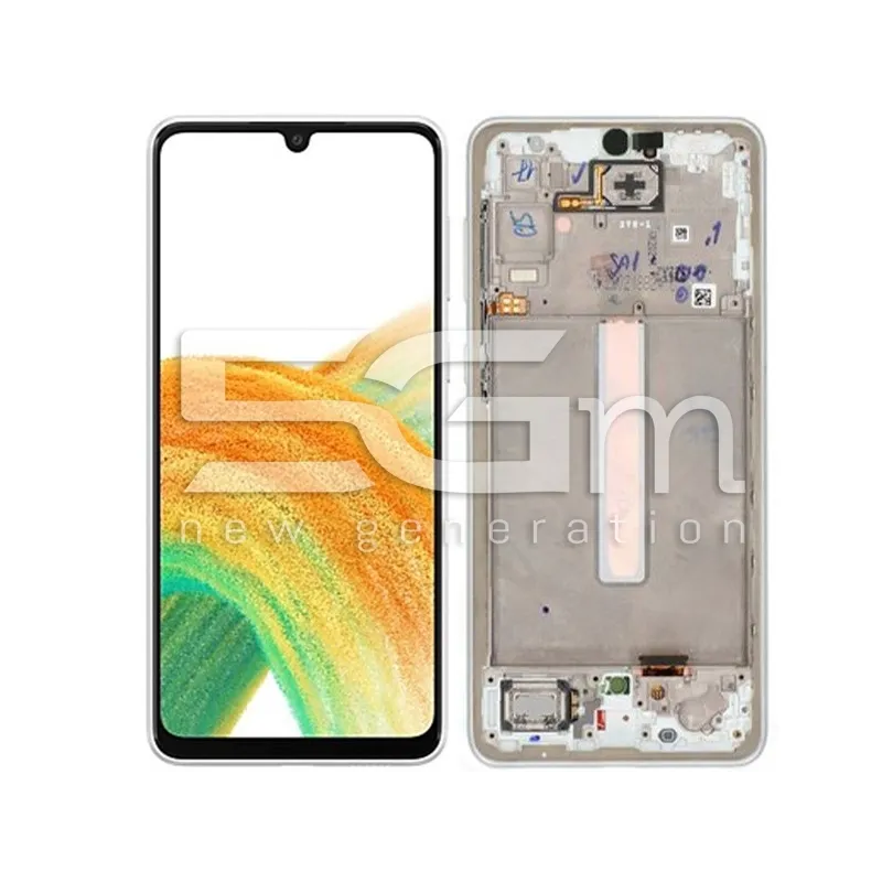 Display Touchscreen + Rahmen Weiß Samsung A336 A33 5G Ori | 5G-M