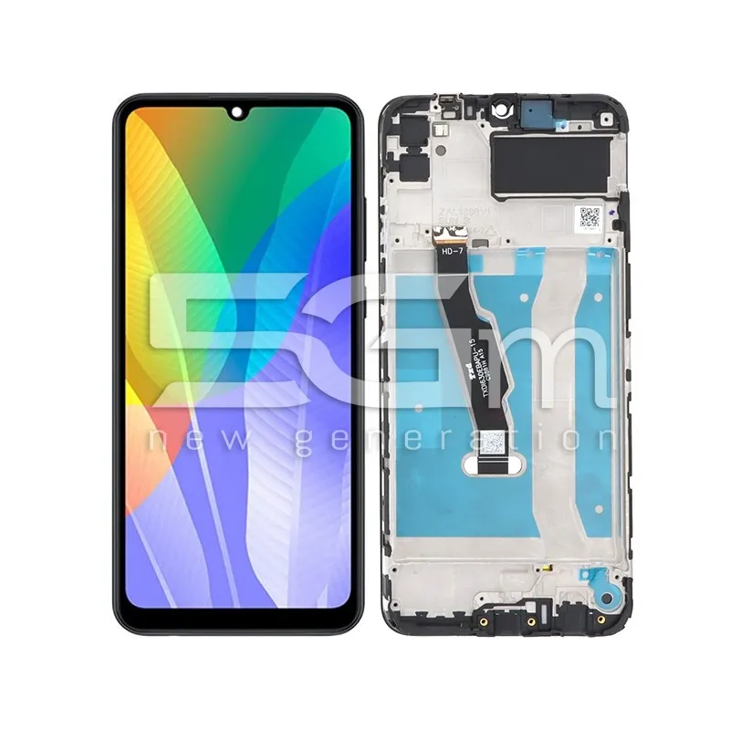 Display Touch + Rahmen Schwarz Honor 9A Huawei Y6p (IPS) | 5G-M