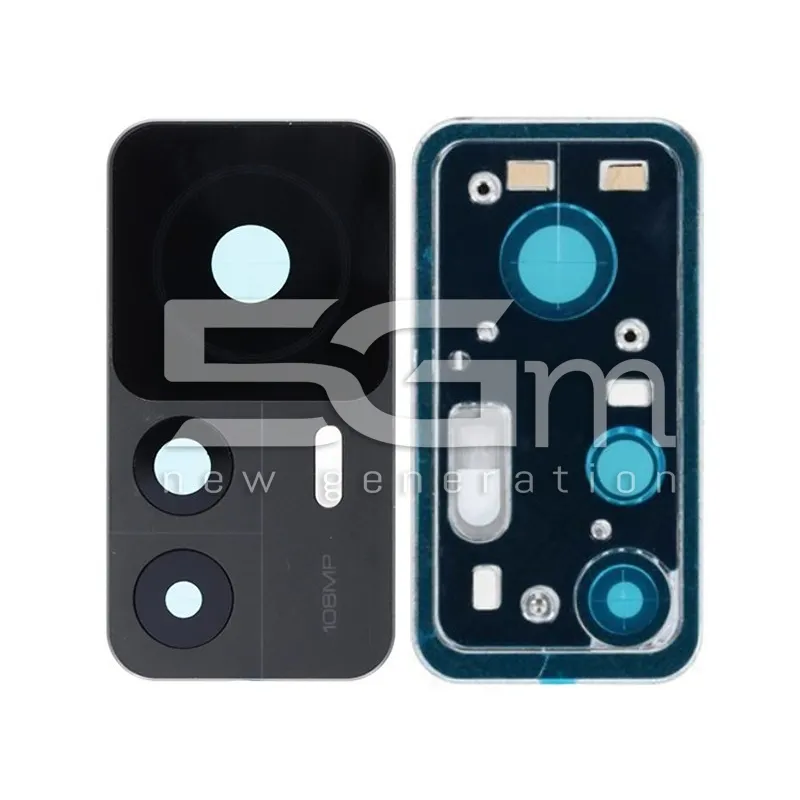 Vetrino Camera Posteriore + Frame Nero Xiaomi 12T