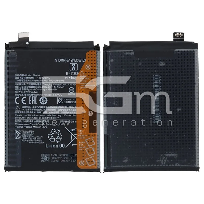 Batteria BM4W 4820 mAh XIAOMI MI 10T LITE 5G No Logo | Store Online 5G-M