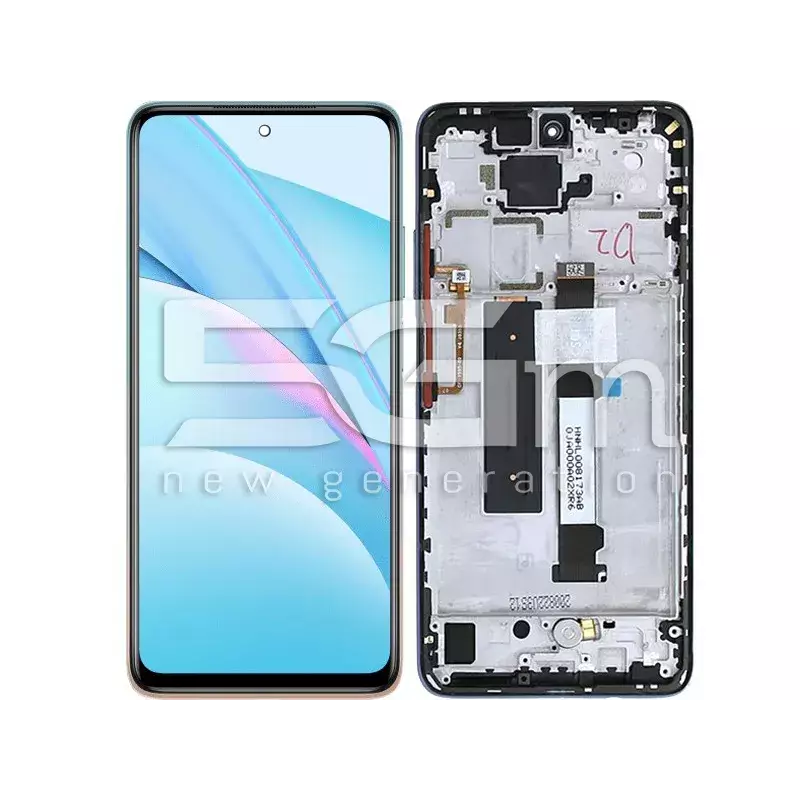 Display Touch + Frame Blue Xiaomi MI 10T Lite - Redmi Note 9 Pro 5G Ori