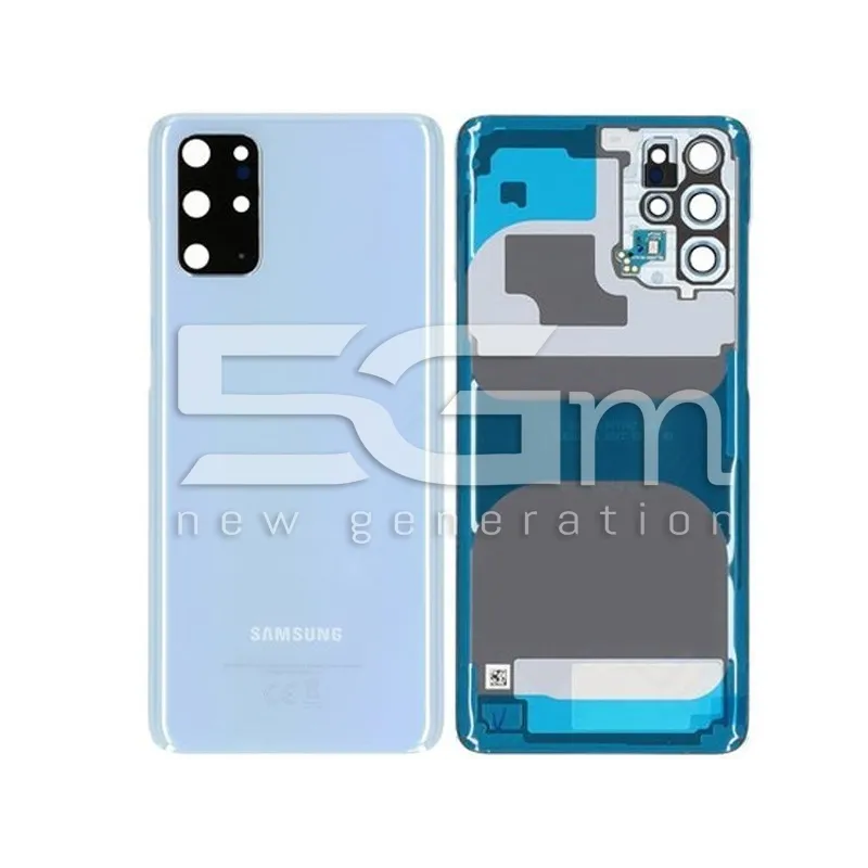 Capac Spate Albastru Cloud + Sticlă Cameră Samsung S20+ Ori | 5G-M