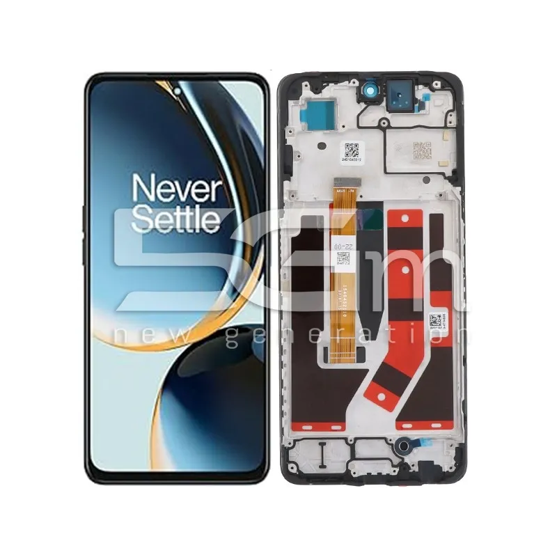Display Touch + Rahmen Schwarz OnePlus Nord CE 3 Lite 5G (Pulled) | 5G-M
