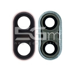 Rear Camera Lens + Frame Silver Huawei P20