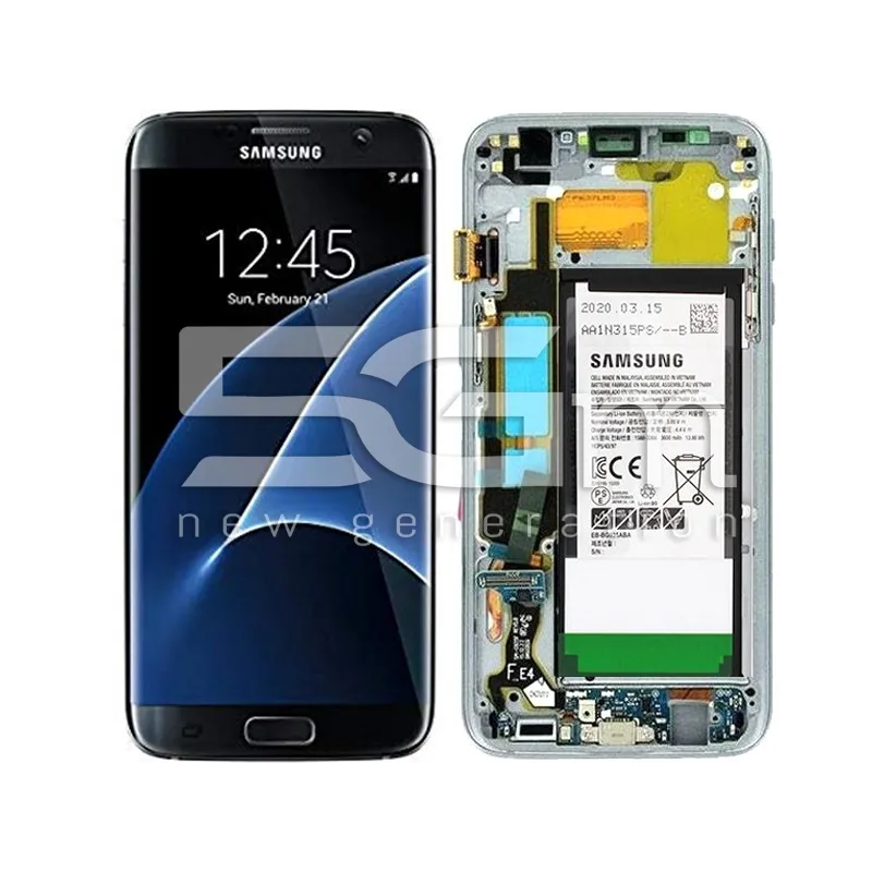 Écran Tactile + Châssis Noir Samsung S7 Edge Ori | 5G-M.com