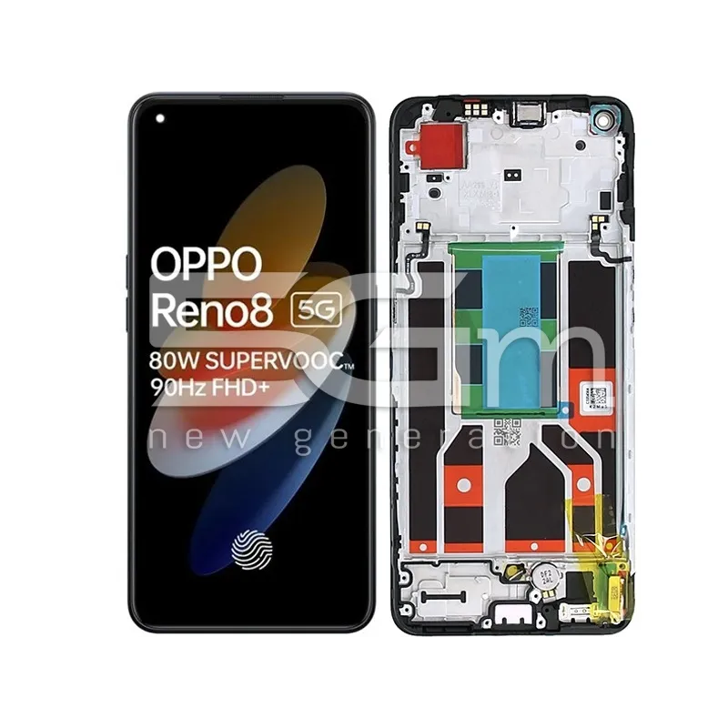 Ecran Tactil + Ramă Negru OPPO Reno8 5G Ori | Magazin Online 5G-M