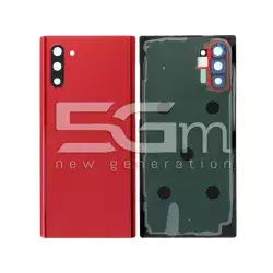 Rear Cover Aura Red + Camera Lens Samsung SM-N970 Note 10 No Logo
