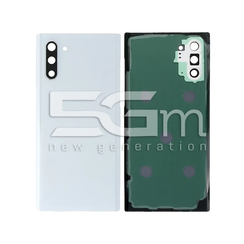Retro Cover Aura White + Vetrino Camera Samsung SM-N970 Note 10 No Logo | Store Online 5G-M