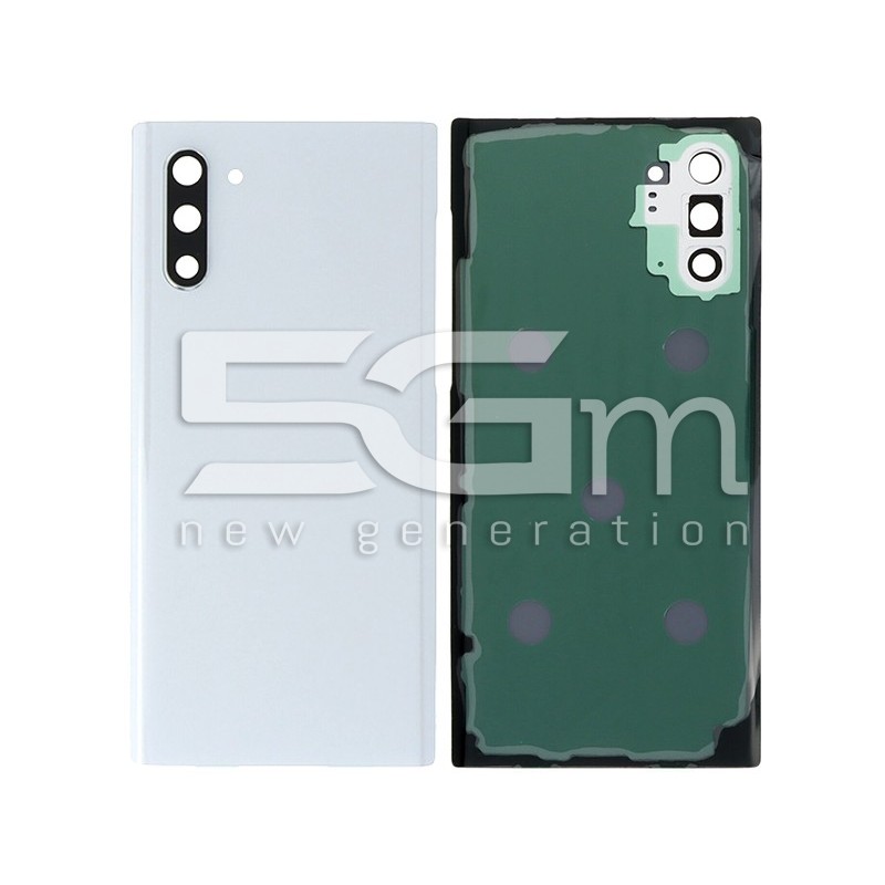 Retro Cover Aura White + Vetrino Camera Samsung SM-N970 Note 10 No Logo