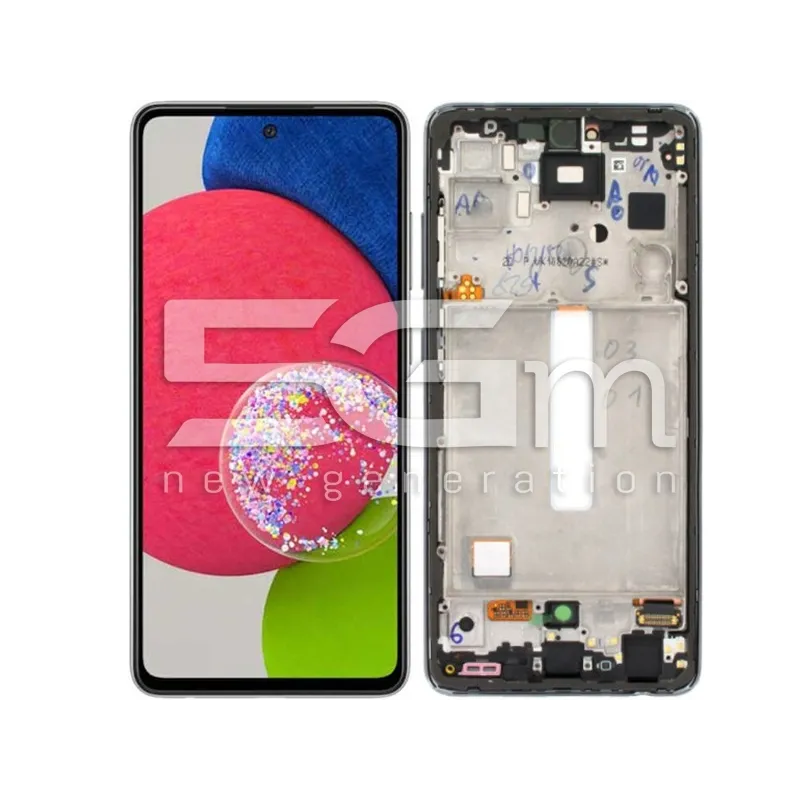 Display Touch + Rahmen Schwarz Samsung SM-A528 A52s 5G Ori | 5G-M