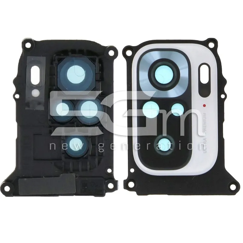 Vetrino Camera Posteriore + Frame Bianco Xiaomi Redmi Note 10s | Store Online 5G-M