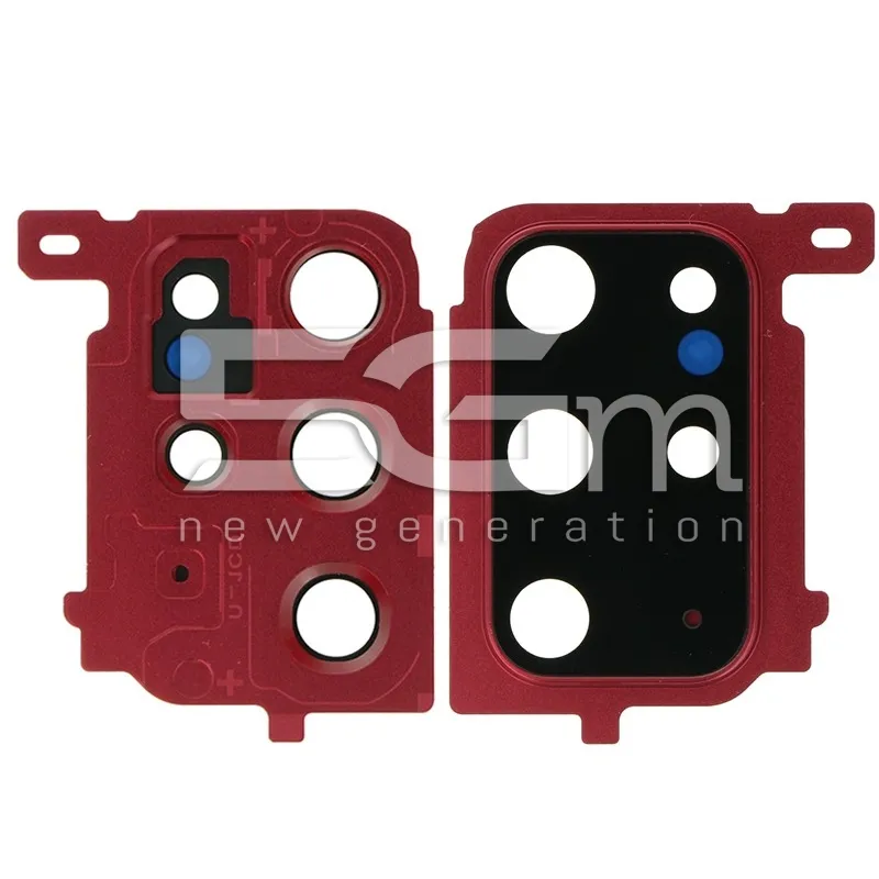 Rückkamera-Glas + Rahmen Rot Samsung SM-G985 - G986 S20+ | 5G-M.com