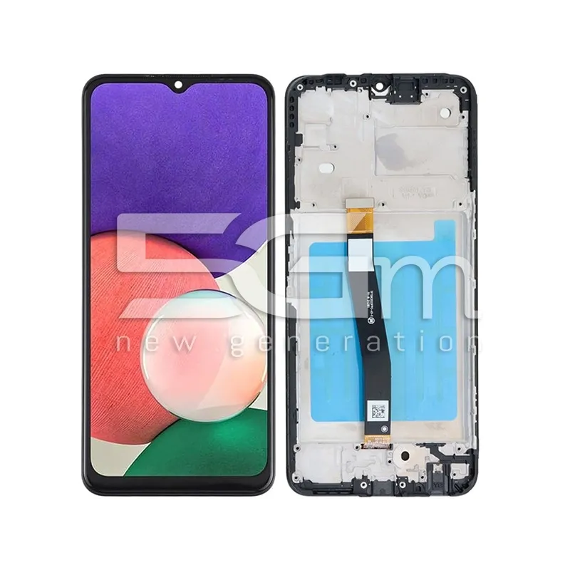 Display Touchscreen + Rahmen Schwarz Samsung A22 5G (IPS) | 5G-M