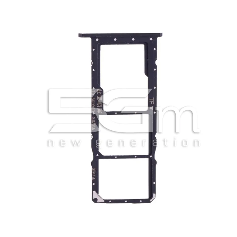 SIM-kártya és micro SD tartó Fekete Huawei Y7 2019 | 5G-M Webáruház