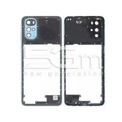 Middle Frame Iceberg Blue + Camera Lens Moto G22