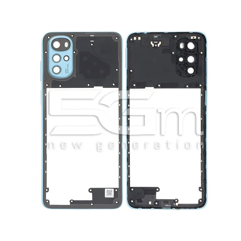 Middle Frame Iceberg Blue + Vetrino Camera Moto G22 | Store Online 5G-M