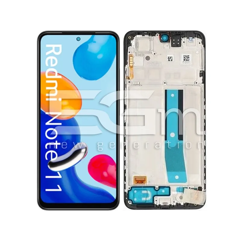Display Touch + Rahmen Schwarz Xiaomi Redmi Note 11 4G Ori | 5G-M.com
