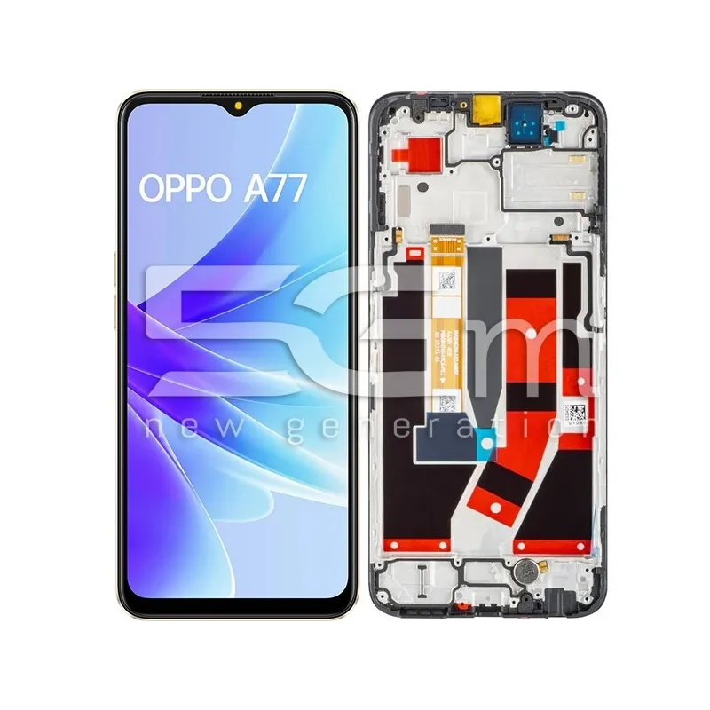 Display Touch + Rahmen Schwarz OPPO A77 5G Ori | 5G-M.com
