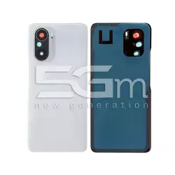 Rear Cover White + Camera Lens Xiaomi Pocophone F3 5G No Logo
