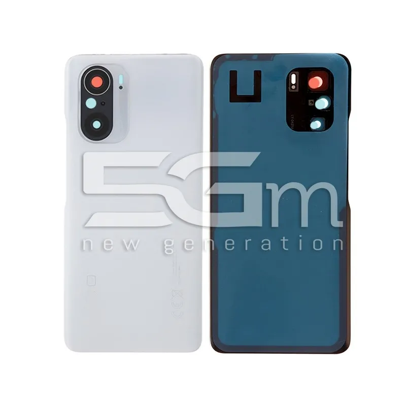 Retro Cover Bianco + Vetrino Camera Xiaomi Pocophone F3 5G No Logo | Store Online 5G-M