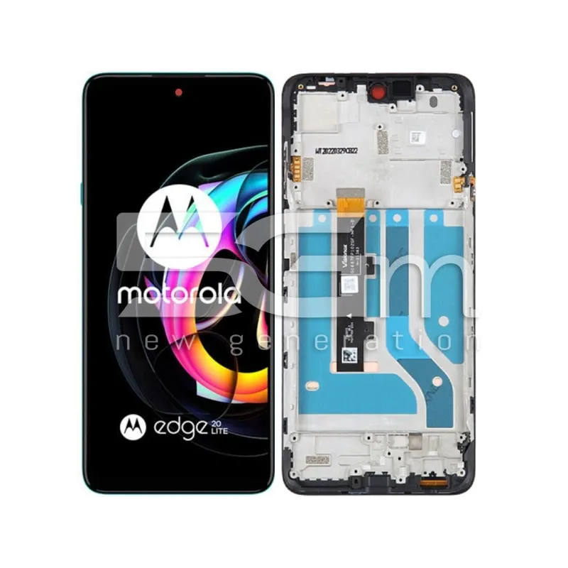 Écran Tactile + Châssis Black Motorola Edge 20 Lite 5G Ori | 5G-M