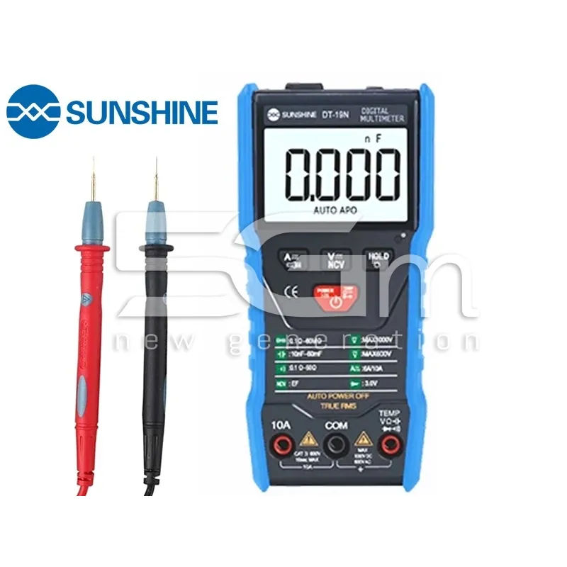 Sunshine DT-19N Multimetro Digitale Professionale | Tester Precisione | 5G-M