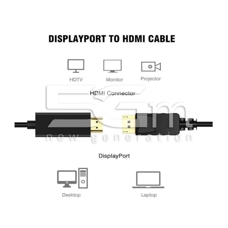 Cavo DisplayPort maschio a HDMI maschio 1,8m | Store Online 5G-M