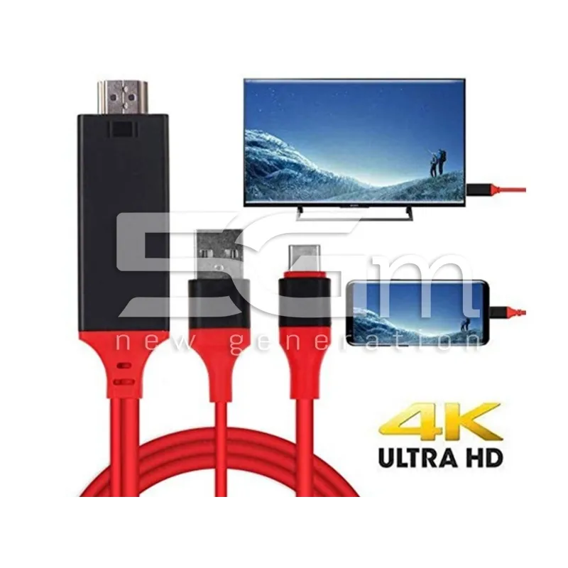 Cavo Trasmettitore Smartphone a TV USB 3.1 Type-C a HDMI MHL 4K | Store Online 5G-M