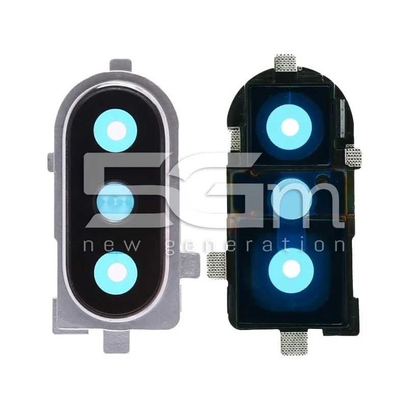Vetrino Camera Posteriore + Frame Silver Xiaomi Mi8 | Store Online 5G-M