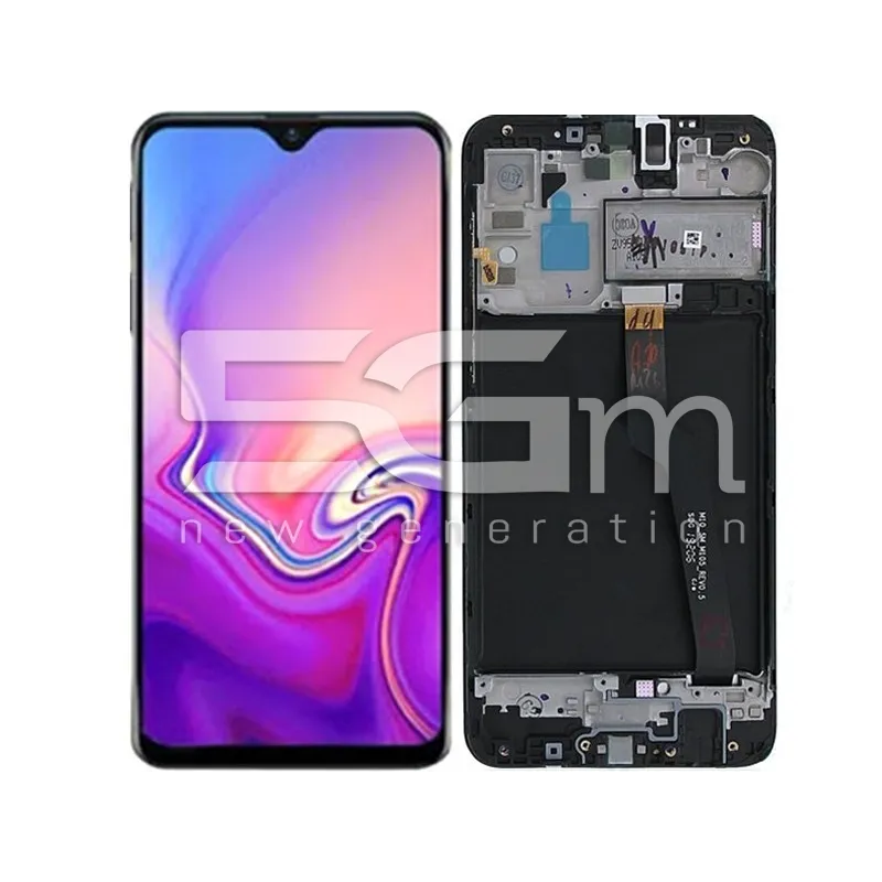 Display Touch + Rahmen Schwarz Samsung SM-A105 A10 Ori | 5G-M
