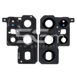 Achtercamera Glas + Frame Zwart Samsung SM-S908 S22 Ultra | 5G-M