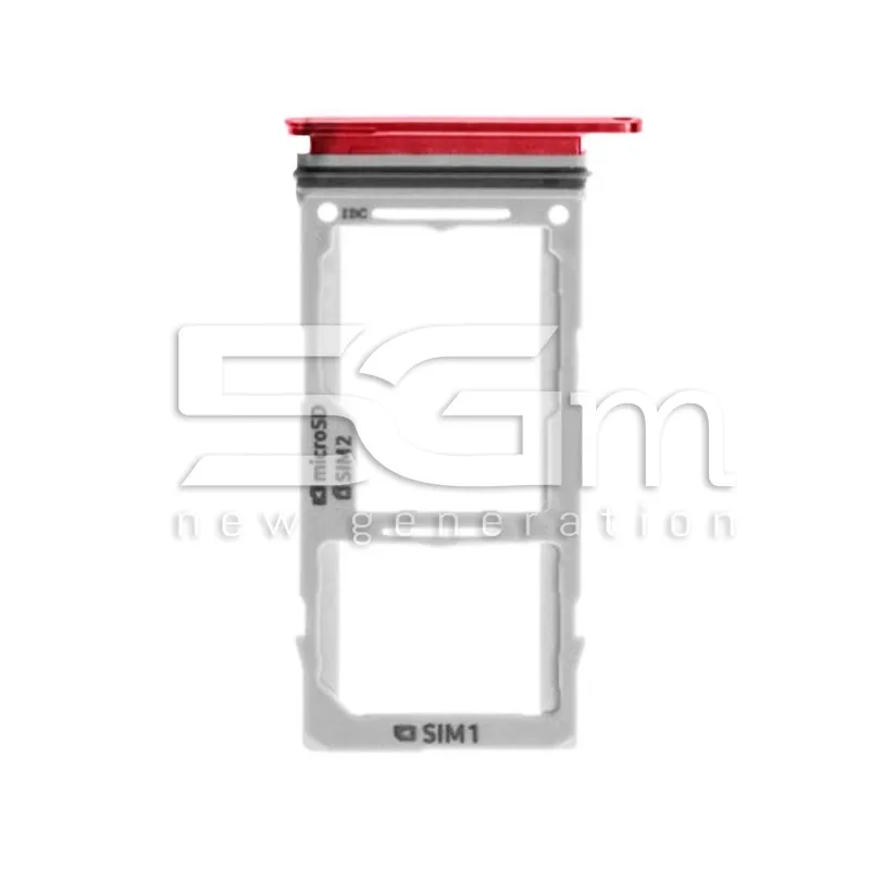 Supporto Dual Sim Card + Micro SD Cardinal Red Samsung SM-G975 S10 Plus Ori