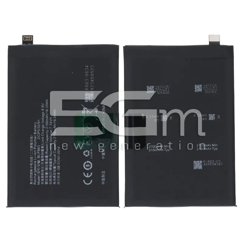 Batteria BLP863 2100 mAh OPPO Reno 6 5G No Logo | Store Online 5G-M