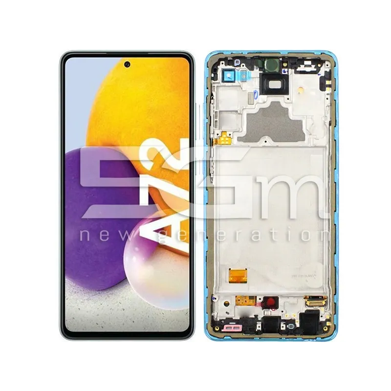 Display Touch + Rahmen Blau Samsung SM-A725 - A726 A72 Ori | 5G-M