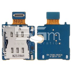Lettore Sim Card + Board Samsung SM-F936 Fold 4