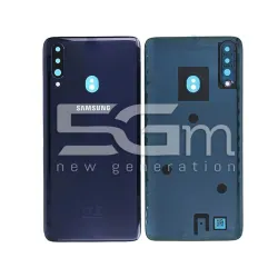 Заден капак Син + Стъкло на камера Samsung A20S Ori | 5G-M.com