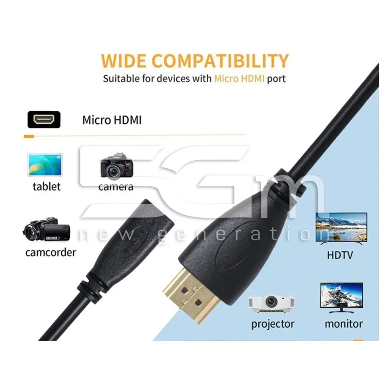 HDMI apa – Micro HDMI anya adapter kábel | 5G-M Online Áruház