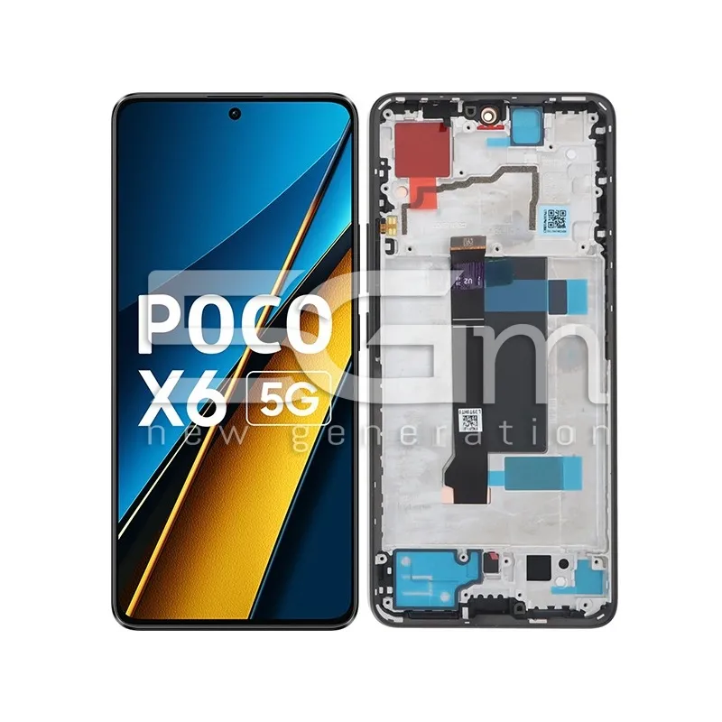 Display Touchscreen + Rahmen Schwarz Xiaomi Poco X6 (PULLED) | 5G-M