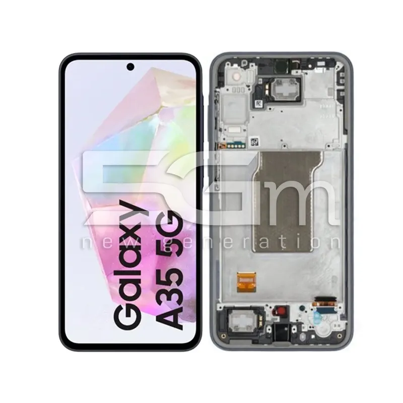 Écran Tactile + Châssis Noir Samsung SM-A356 A35 5G Ori