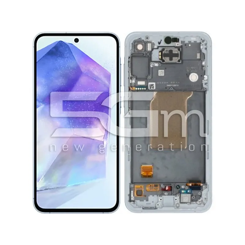 Ecrã Tátil + Ramă Albastru Samsung SM-A556B A55 5G Ori | 5G-M