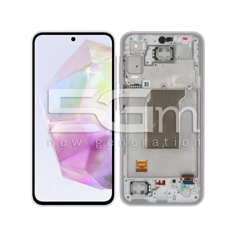 Écran Tactile + Châssis Lilas Samsung A35 5G Ori | 5G-M