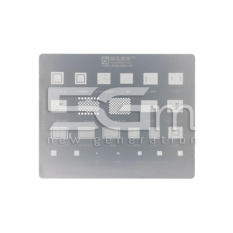 Amaoe Basisband WLAN NFC Festplatten BGA Stencil iPhone 7-14 Pro Max | 5G-M