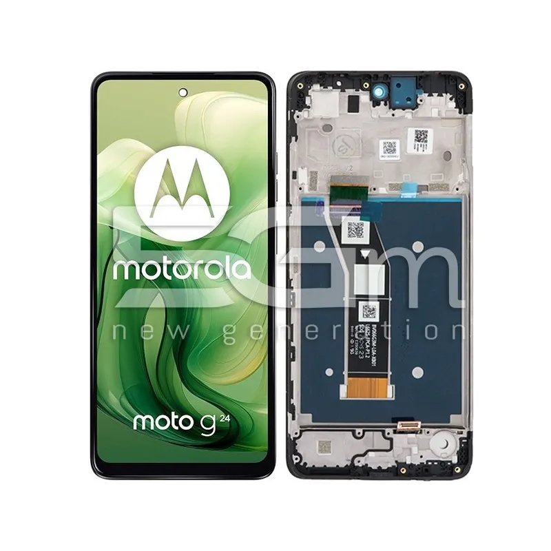 Ecran Tactil + Ramă Negru Moto G24 (IPS) | 5G-M